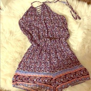 Red white and blue romper